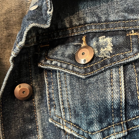 Boom Boom Jeans Blue Jean Jacket Classic Trucker Style - Picture 3 of 4